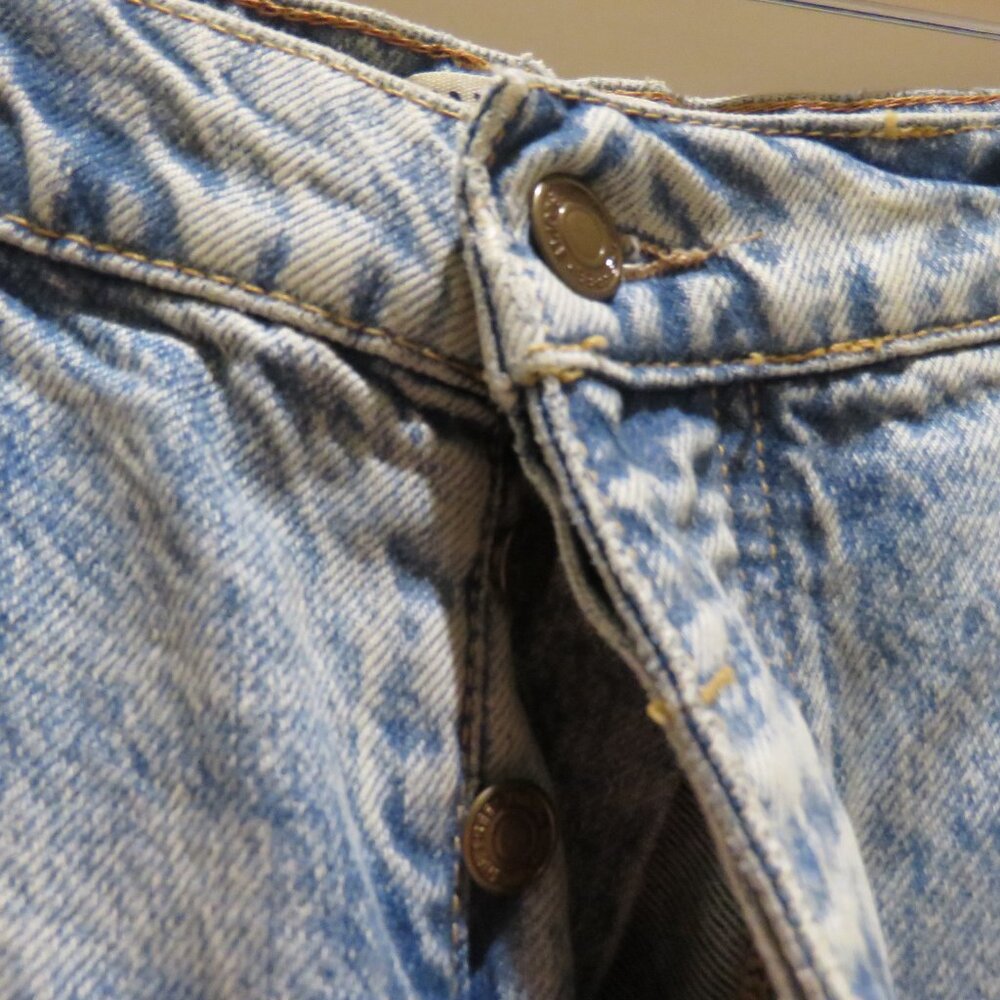FREE PEOPLE WE THE FREE Good Luck Mid Rise Barrel Jeans Ultra Light Beam 31S - Picture 8 of 16